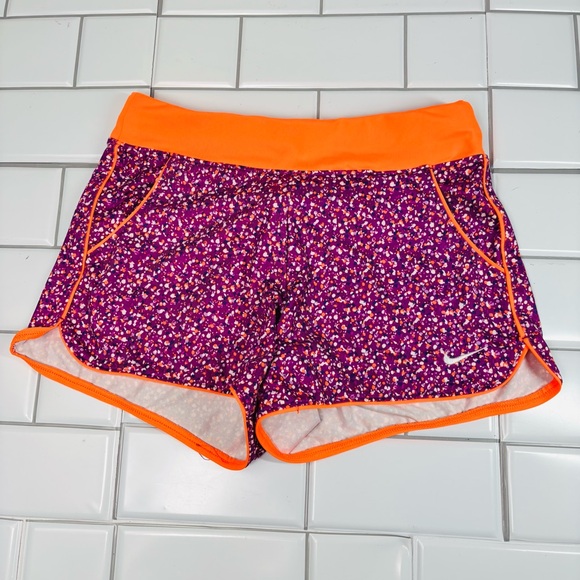 Nike Pants - Nike Dri Fit Women's Athletic Running Shorts with pockets- Purple and Orange 292